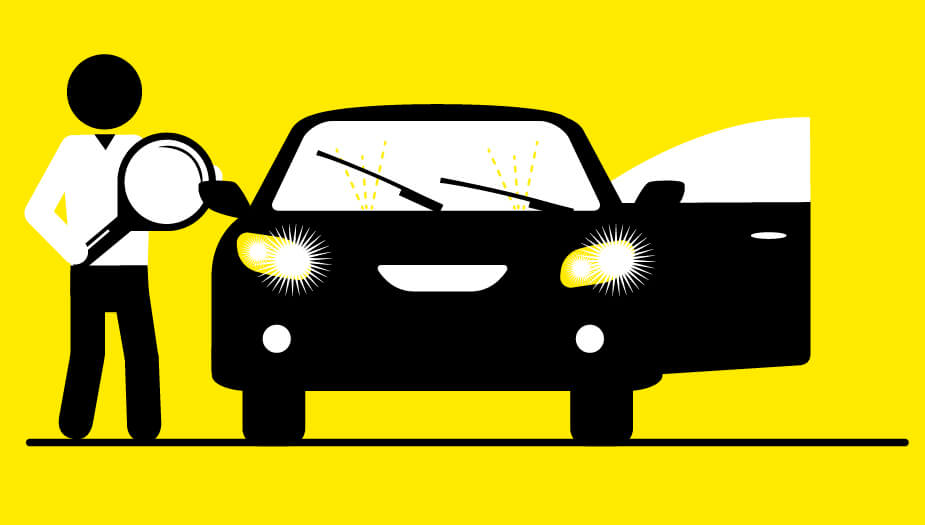 autotrack illustratie auto